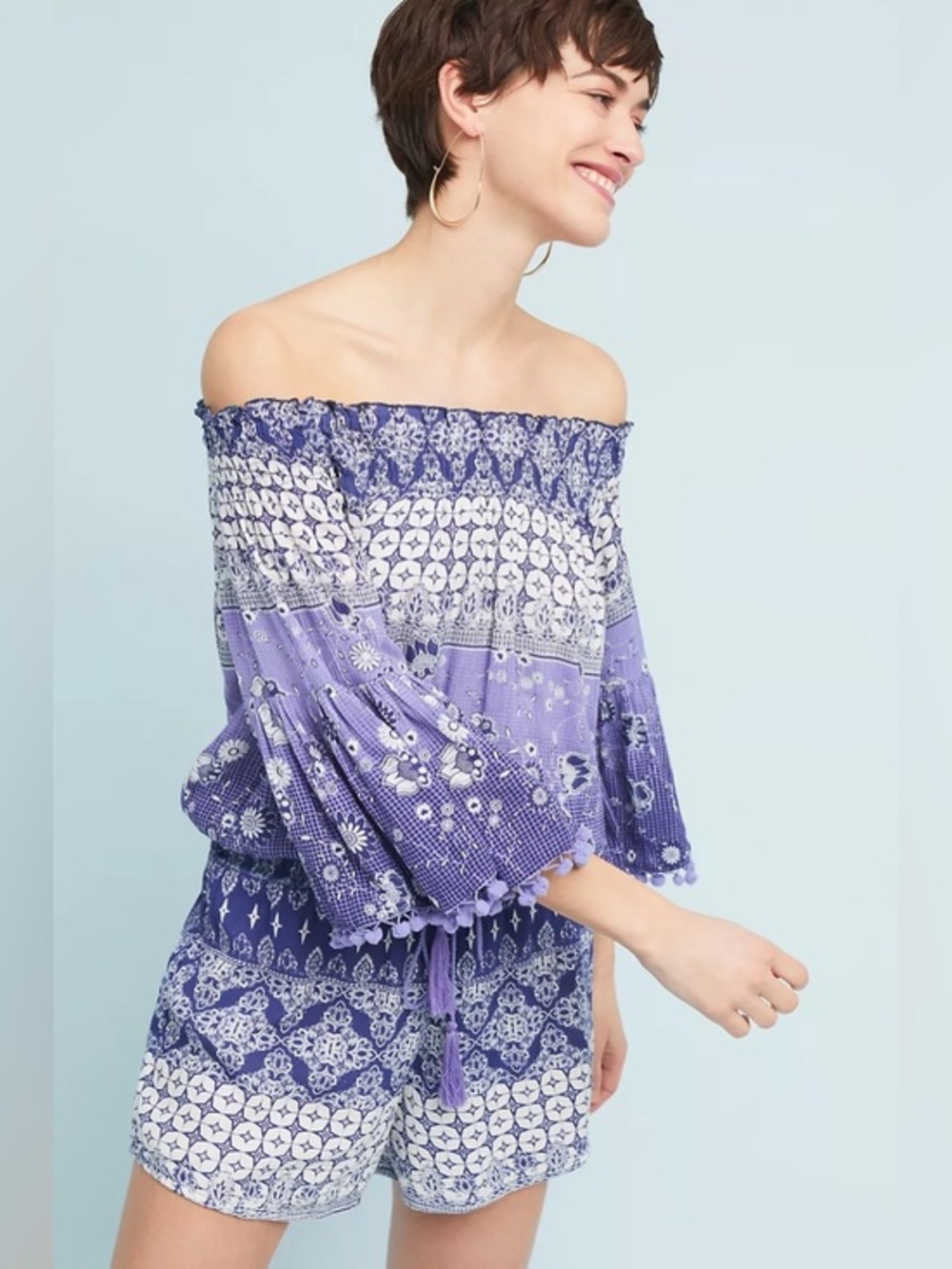 Anthropologie Raga Mazo Pommed Romper size Large